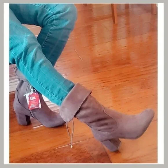 Taupe & Brown Ankle Boots – Size 7 🍂 - Picture 1 of 10